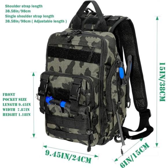 FishingPepo Fishing Backpack Tackle Storage Bag Fishing Gear and Equipment with - Picture 3 of 8